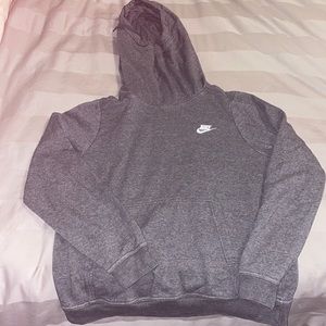GREY NIKE GIRLS HOODIE